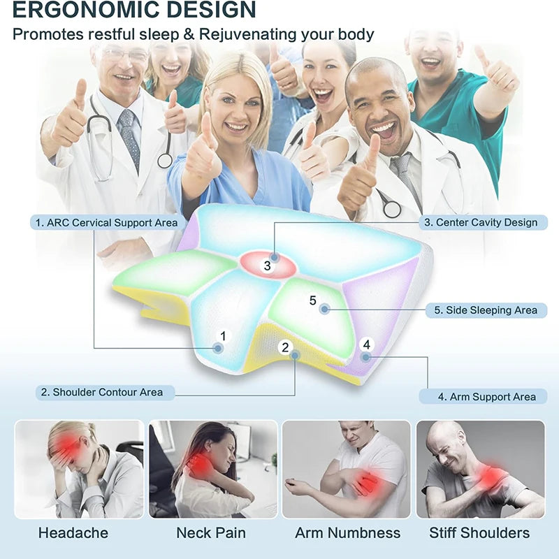  Ergonomic Memory Foam Pude